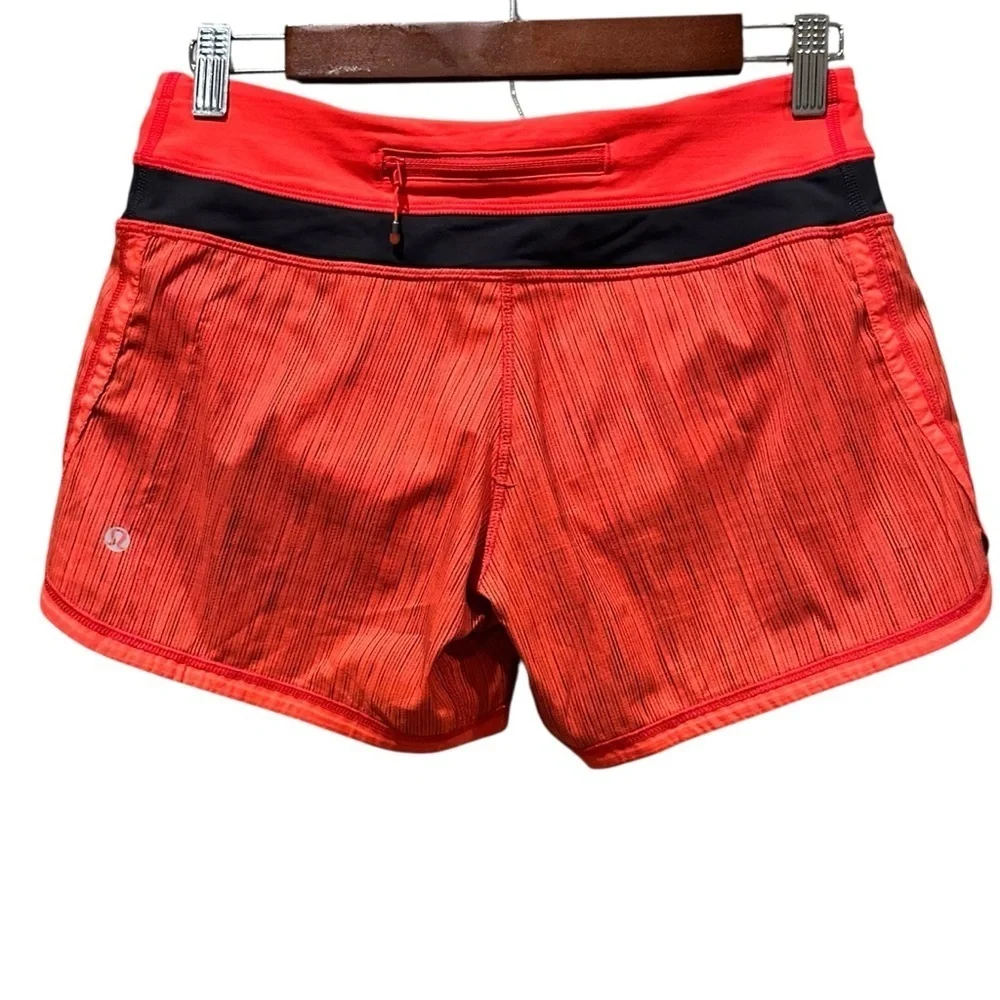 Lululemon  Groovy Run Short Wee Are From Space Love Red Deep Coal Size 4 Pocket - Picture 5 of 9